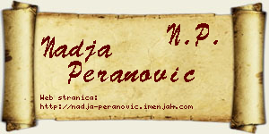 Nadja Peranović vizit kartica
